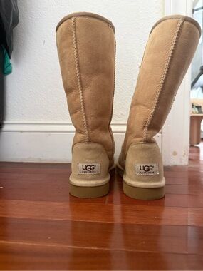 UGG Classic Tall Boots Chestnut Suede Sheepskin Winter Boots Women